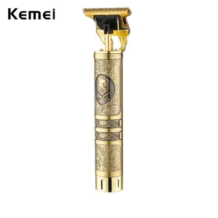 TONDEUSE A BARBE,--Kemei 228 tondeuse T9 sans fil pour hommes t outliner Skeleton coupe cheveux lourd 0mm finition chauve Machine de