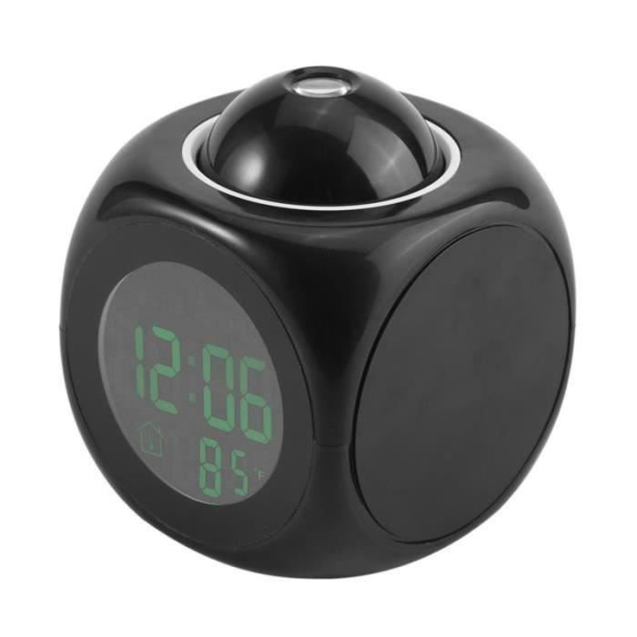 Zerone Digital Clock LED Alarm Clock Multi-function Wall Projection Temperature Display LCD Clock for Living Room deco pendule