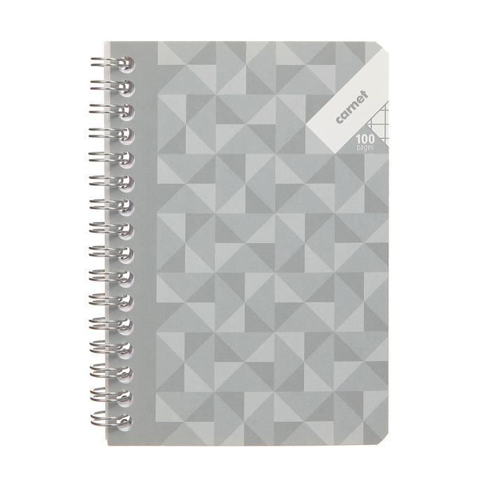 Carnet Rigide - 9x14 - 100 pages - Petits carreaux 5x5