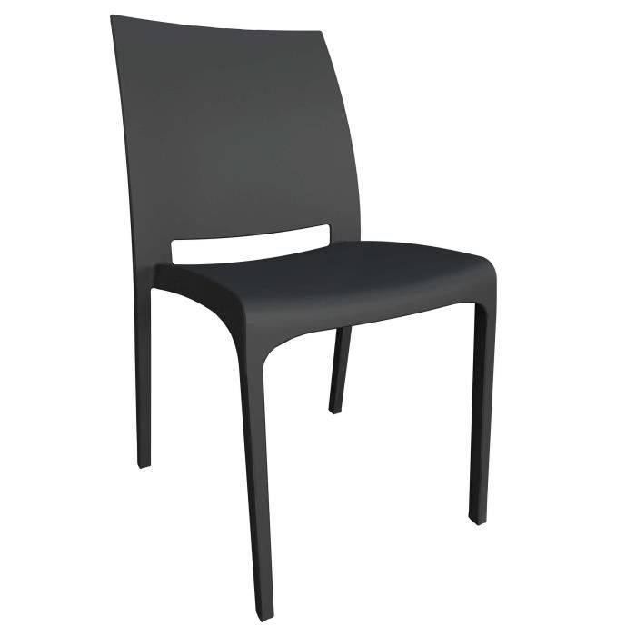 Chaise de jardin - Volga - Résine - Noir