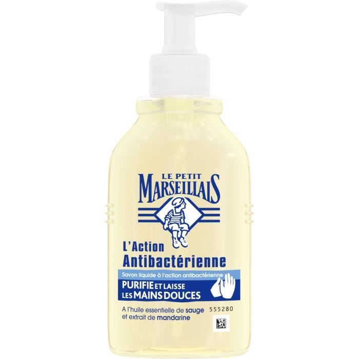 Le Petit Marseillais Savon Liquide Action Anti-Bactérienne Sauge Mandarine 300ml