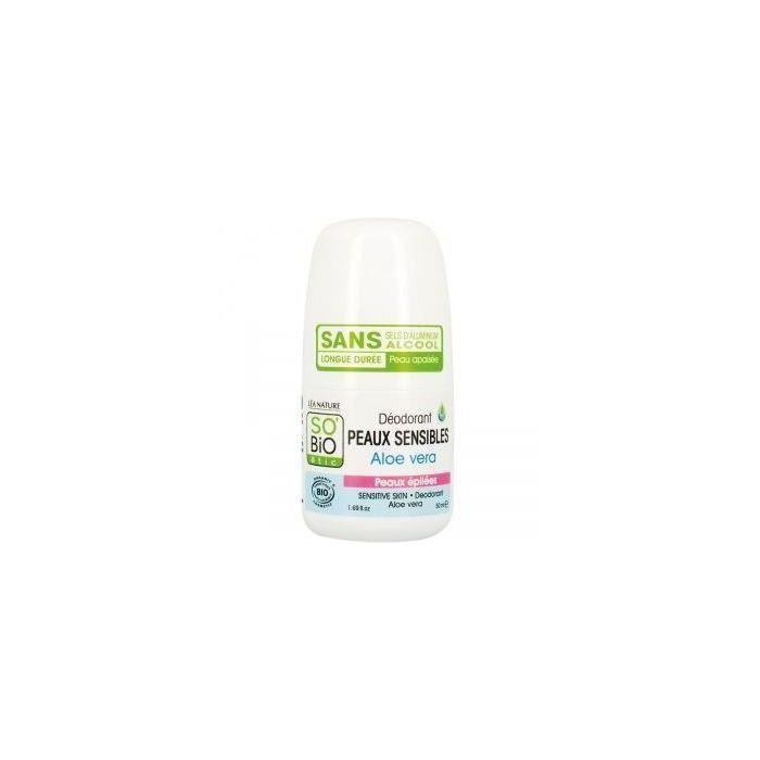 Déodorant peaux sensibles  peaux épilées - Aloé Vera - 50 ml