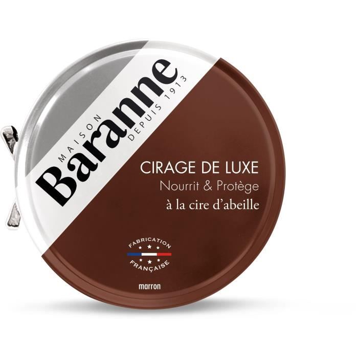 BARANNE Cire pour Chaussures Luxe Marron - 75ml