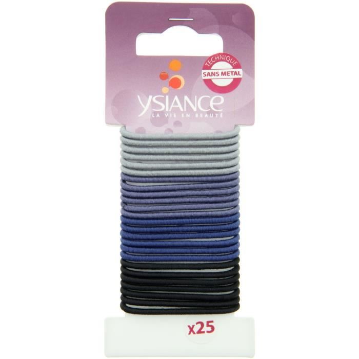 YSIANCE Lot de 25 Elastiques à cheveux Fins - Multicolores