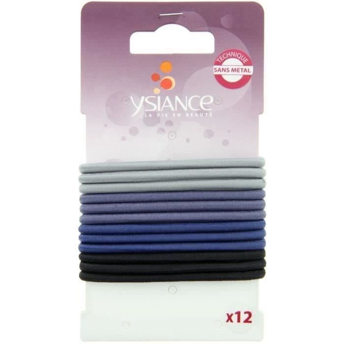 YSIANCE Lot de 12 Elastiques à cheveux Epais GL - Bleu