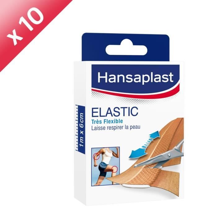 HANSAPLAST Bandes élastiques Souples - Lot de 10x (1 m x 6 cm)