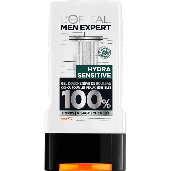 Gel Douche Apaisant Men Expert L'OREAL PARIS - Hydra Sensitive - 300 ml
