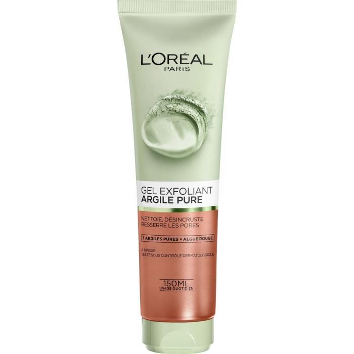 Gel Nettoyant Exfoliant Argile Pure L'OREAL PARIS