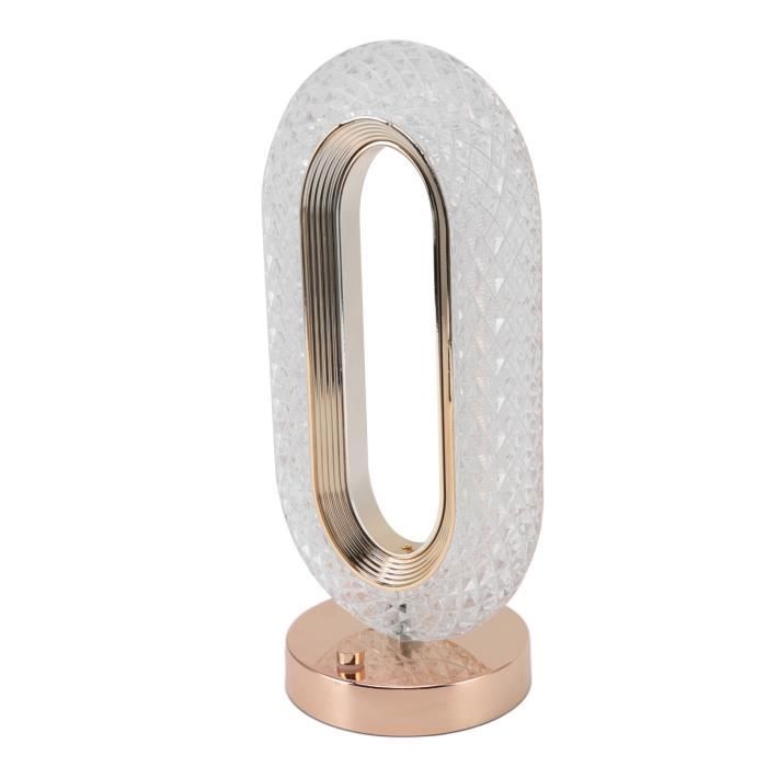 RHO- lampe de chevet en cristal à LED LED cristal lampe de chevet lumière luxe tactile interrupteur 2000mAh maison couleurs